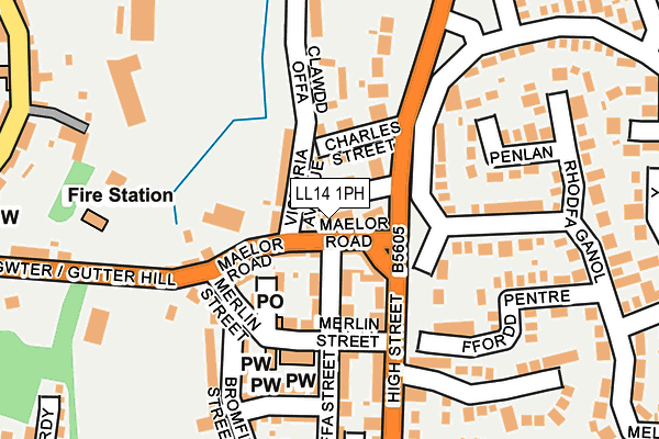 LL14 1PH map - OS OpenMap – Local (Ordnance Survey)