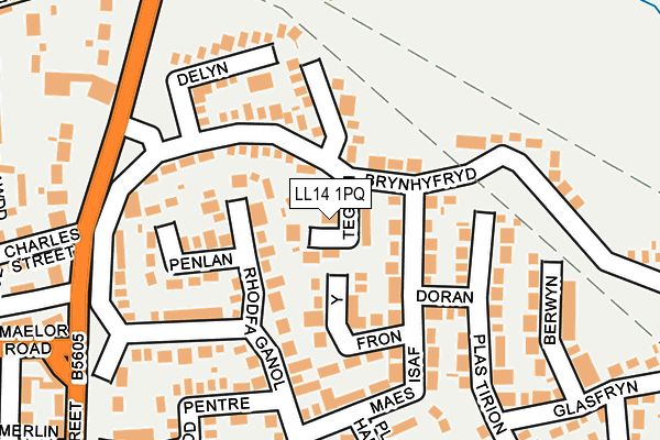LL14 1PQ map - OS OpenMap – Local (Ordnance Survey)