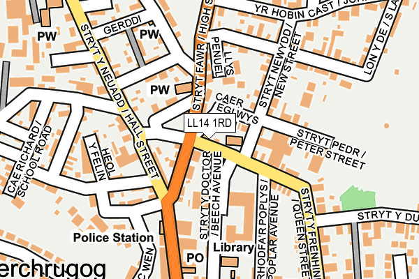LL14 1RD map - OS OpenMap – Local (Ordnance Survey)