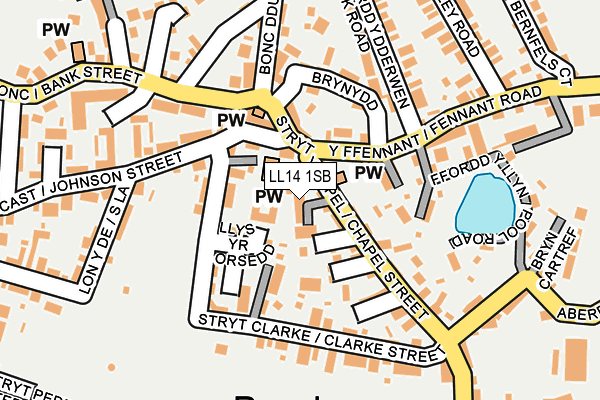 LL14 1SB map - OS OpenMap – Local (Ordnance Survey)