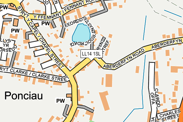 LL14 1SL map - OS OpenMap – Local (Ordnance Survey)