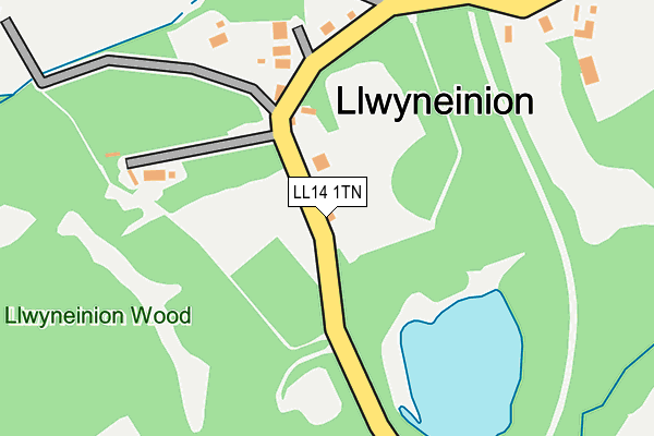 LL14 1TN map - OS OpenMap – Local (Ordnance Survey)