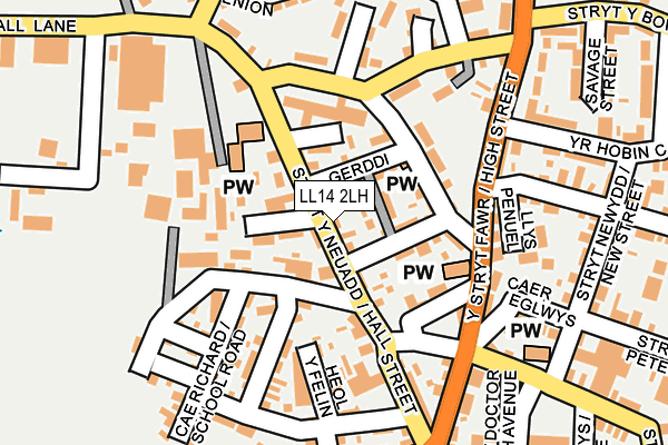 LL14 2LH map - OS OpenMap – Local (Ordnance Survey)