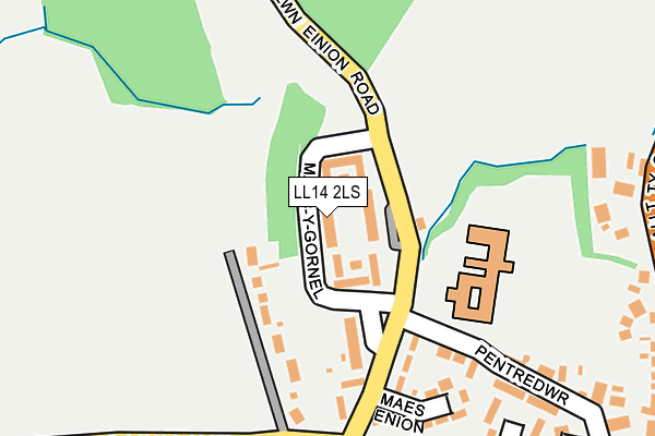 LL14 2LS map - OS OpenMap – Local (Ordnance Survey)