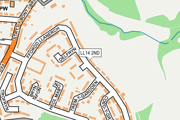 LL14 2ND map - OS OpenMap – Local (Ordnance Survey)