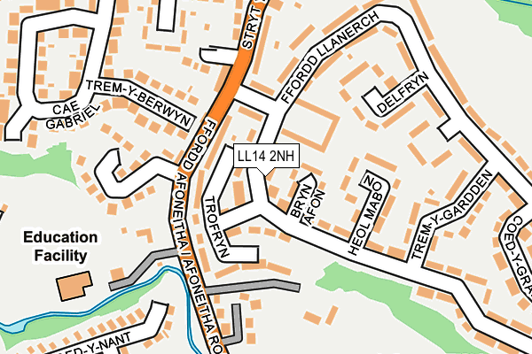 LL14 2NH map - OS OpenMap – Local (Ordnance Survey)