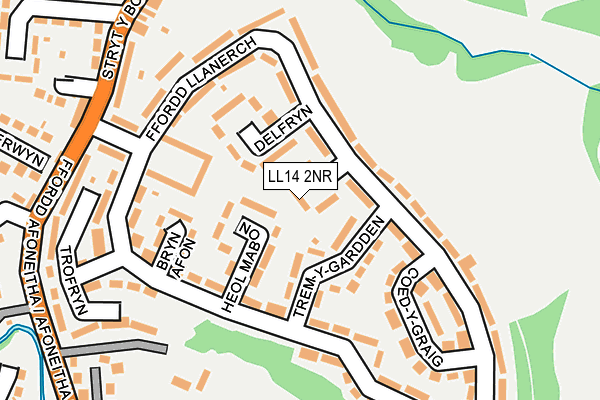 LL14 2NR map - OS OpenMap – Local (Ordnance Survey)