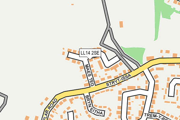 LL14 2SE map - OS OpenMap – Local (Ordnance Survey)