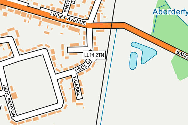 LL14 2TN map - OS OpenMap – Local (Ordnance Survey)