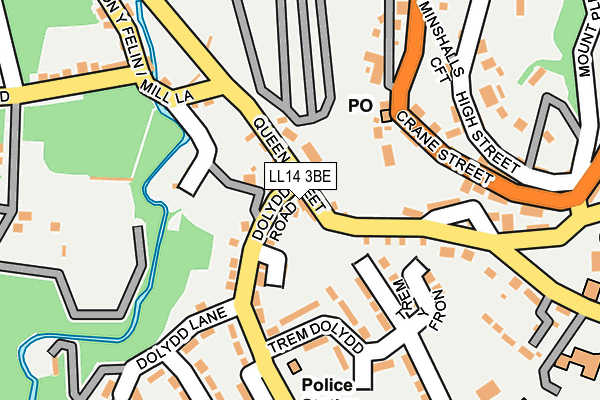 LL14 3BE map - OS OpenMap – Local (Ordnance Survey)