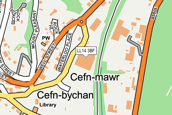 LL14 3BF map - OS OpenMap – Local (Ordnance Survey)