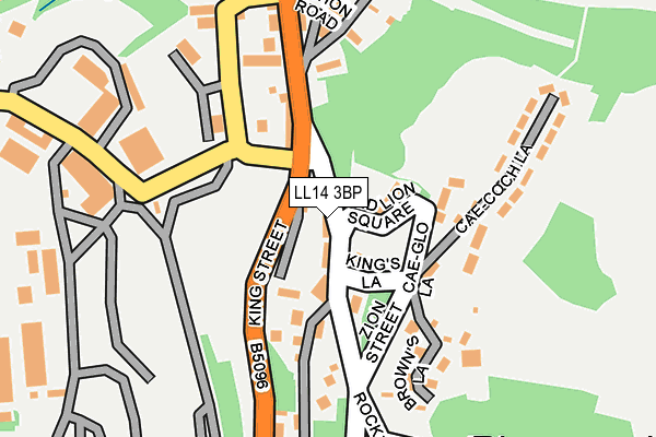 LL14 3BP map - OS OpenMap – Local (Ordnance Survey)