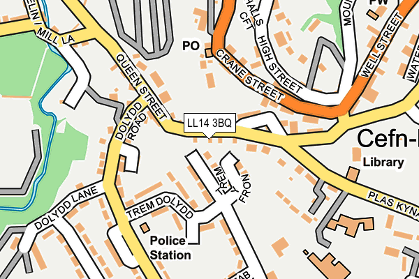 LL14 3BQ map - OS OpenMap – Local (Ordnance Survey)