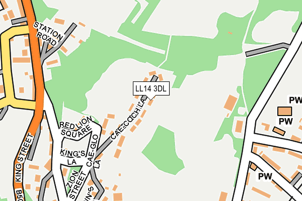 LL14 3DL map - OS OpenMap – Local (Ordnance Survey)
