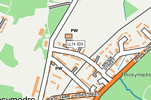 LL14 3DX map - OS OpenMap – Local (Ordnance Survey)