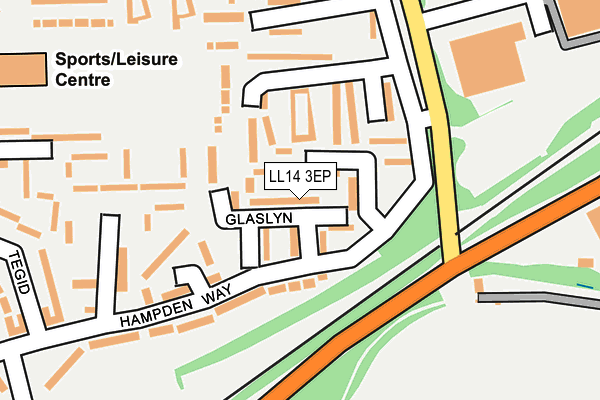 LL14 3EP map - OS OpenMap – Local (Ordnance Survey)