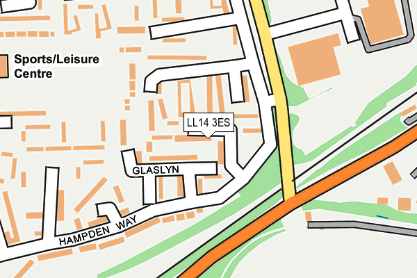 LL14 3ES map - OS OpenMap – Local (Ordnance Survey)