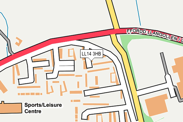 LL14 3HB map - OS OpenMap – Local (Ordnance Survey)