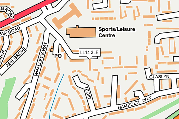 LL14 3LE map - OS OpenMap – Local (Ordnance Survey)