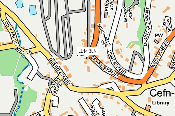 LL14 3LN map - OS OpenMap – Local (Ordnance Survey)