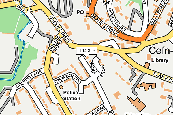 LL14 3LP map - OS OpenMap – Local (Ordnance Survey)