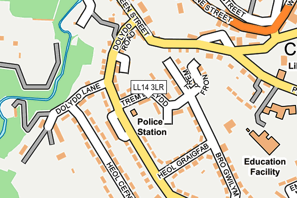 LL14 3LR map - OS OpenMap – Local (Ordnance Survey)