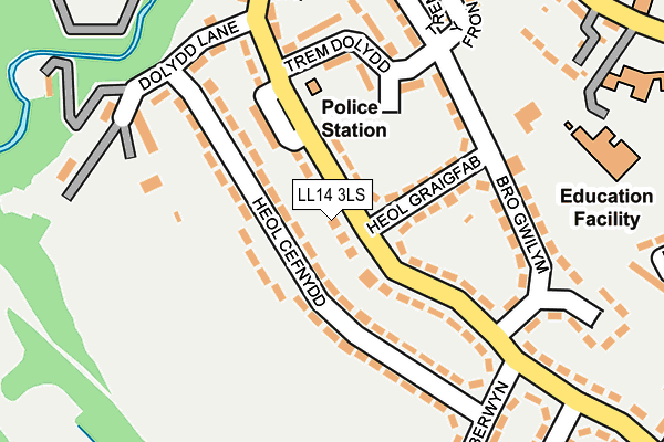 LL14 3LS map - OS OpenMap – Local (Ordnance Survey)