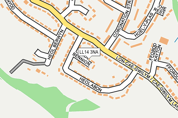 LL14 3NA map - OS OpenMap – Local (Ordnance Survey)