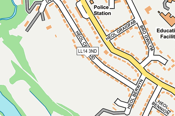 LL14 3ND map - OS OpenMap – Local (Ordnance Survey)