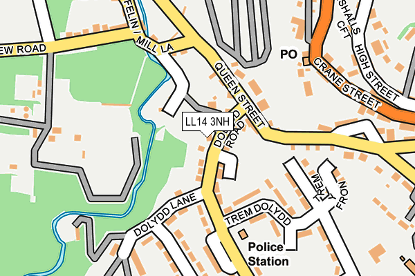 LL14 3NH map - OS OpenMap – Local (Ordnance Survey)