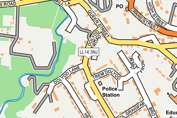 LL14 3NJ map - OS OpenMap – Local (Ordnance Survey)