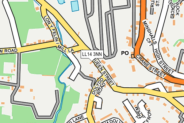 LL14 3NN map - OS OpenMap – Local (Ordnance Survey)