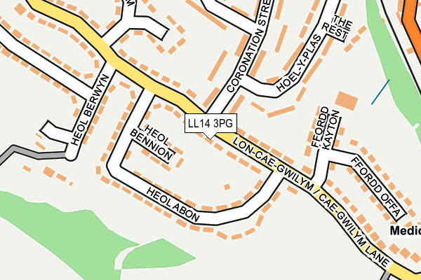 LL14 3PG map - OS OpenMap – Local (Ordnance Survey)