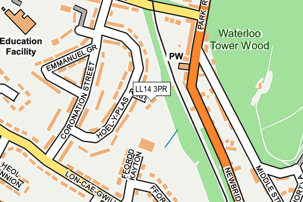 LL14 3PR map - OS OpenMap – Local (Ordnance Survey)