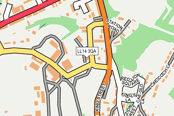 LL14 3QA map - OS OpenMap – Local (Ordnance Survey)
