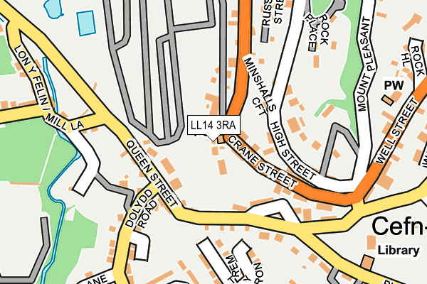 LL14 3RA map - OS OpenMap – Local (Ordnance Survey)