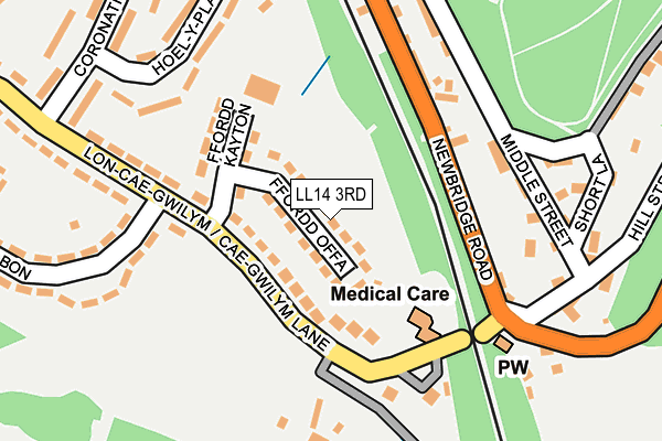 LL14 3RD map - OS OpenMap – Local (Ordnance Survey)