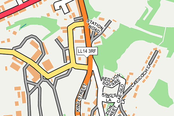 LL14 3RF map - OS OpenMap – Local (Ordnance Survey)