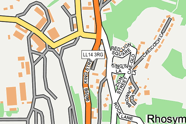LL14 3RG map - OS OpenMap – Local (Ordnance Survey)