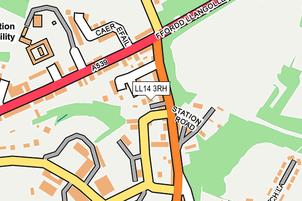 LL14 3RH map - OS OpenMap – Local (Ordnance Survey)