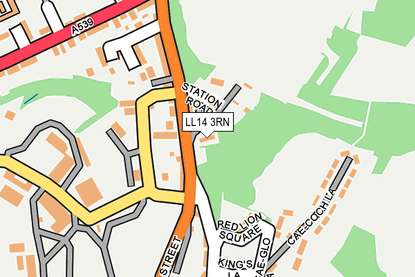 LL14 3RN map - OS OpenMap – Local (Ordnance Survey)
