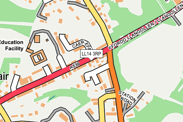 LL14 3RP map - OS OpenMap – Local (Ordnance Survey)