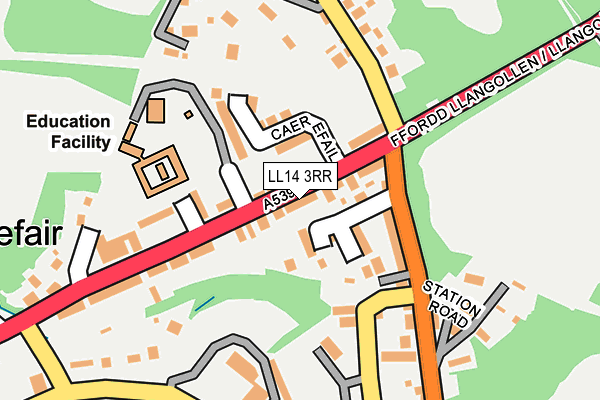 LL14 3RR map - OS OpenMap – Local (Ordnance Survey)