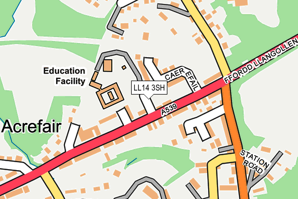 LL14 3SH map - OS OpenMap – Local (Ordnance Survey)