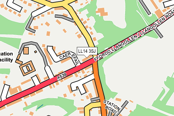 LL14 3SJ map - OS OpenMap – Local (Ordnance Survey)