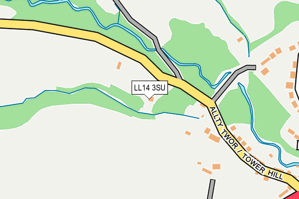 LL14 3SU map - OS OpenMap – Local (Ordnance Survey)
