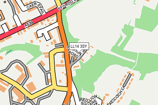 LL14 3SY map - OS OpenMap – Local (Ordnance Survey)