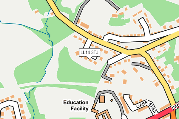 LL14 3TJ map - OS OpenMap – Local (Ordnance Survey)