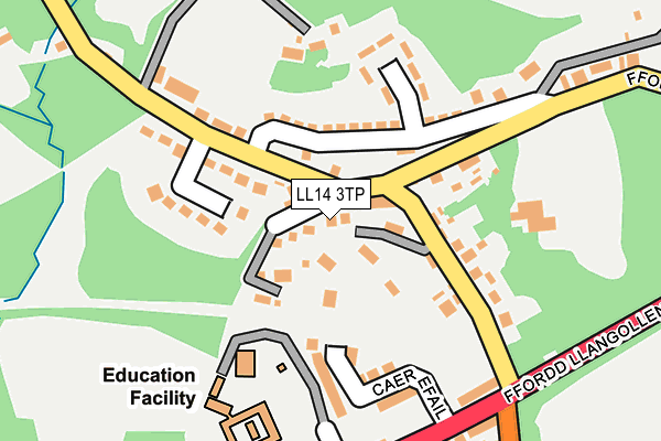 LL14 3TP map - OS OpenMap – Local (Ordnance Survey)