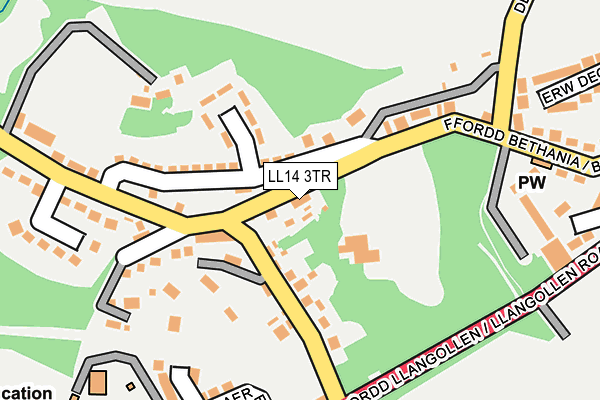 LL14 3TR map - OS OpenMap – Local (Ordnance Survey)